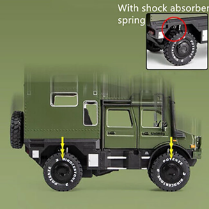 ماشین اسباب بازی بنز ارتشی سبز طرح نفربر جنگی مدل یونیماگ Unimog 1:24 Car Model_اسباب بازی